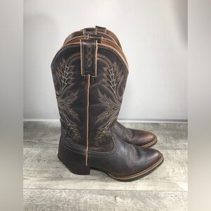 SVL2001 Justin Women's Quinlan Western Cowboy Distressed Leather Boots Size 8.5